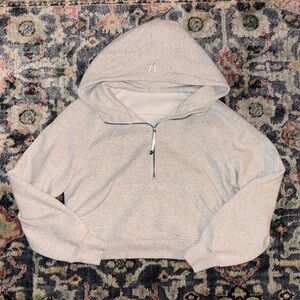 Lululemon scuba oversized half-zip cropped hoodie in grey